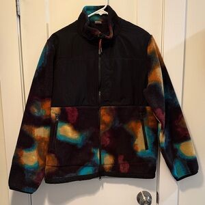 Ozark Trail Men's Black and Multicolor Fleece Jacket size M